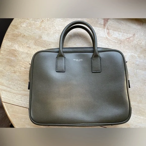 Michael Kors Olive Green Laptop Bag, EUC - Picture 7 of 14